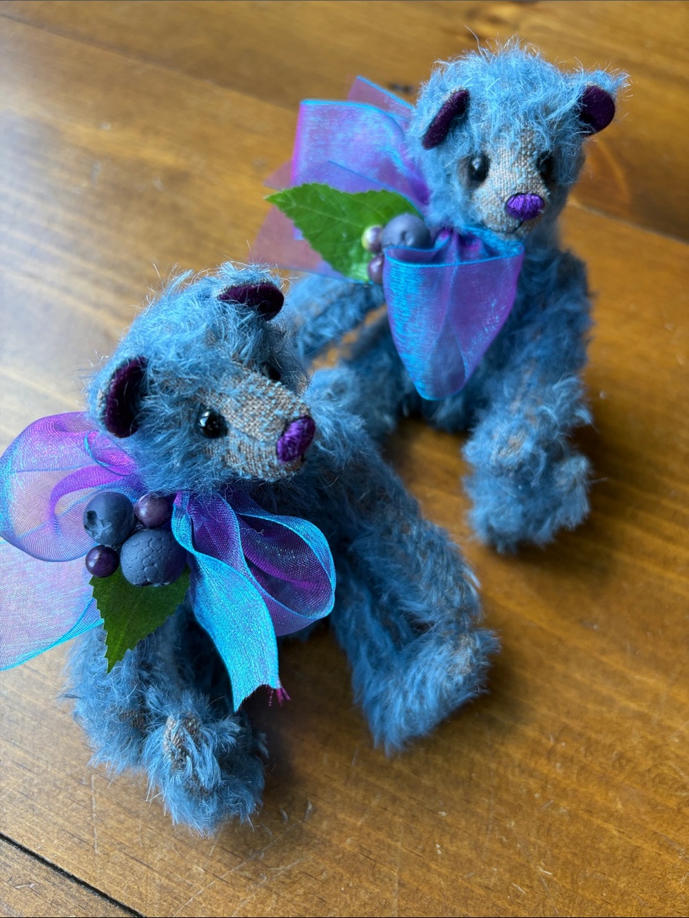 Cookie Critters “Blueberry” Mohair Bears Handmade by Donna Nielsen